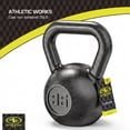 thumbnail image 3 of Athletic Works 35lb Kettlebell, Casting Iron, Durable Black Hammertone Finish, Black, 3 of 9