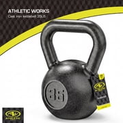 Athletic Works 35lb Kettlebell, Casting Iron, Durable Black Hammertone Finish, Black