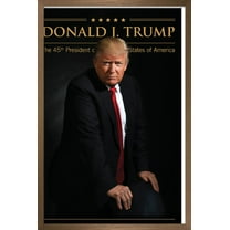 Trends International President Donald Trump Wall Poster 16.5" x 24.25" x .75" Bronze Framed Version