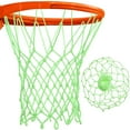 thumbnail image 2 of BESTSKY 2026 New Luminous Basketball Net,Heavy Duty Nylon Nightlight Basketball Net Glow in the Dark,12 Loops for Indoor,Outdoor,Home,Gym,Sports 1 Pack, 2 of 4