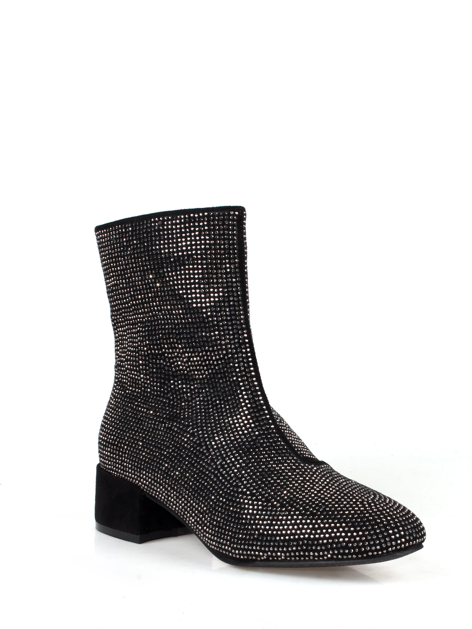 Women's Zip High Heel Faux Suede Mid Calf Boots Party Shoes AU Plus Size 2-11 