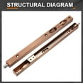 thumbnail image 3 of Flush Bolt, 12" Stainless Steel Security Door Guard Latch, Red Bronze, 3 of 6
