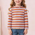 thumbnail image 2 of WXFAZCVU Girls' Long Sleeved T Shirt Cotton Pullover Tops Versatile Fall Clothes Going Out Size 3-4 Years, 2 of 4