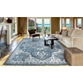 thumbnail image 4 of Concord Global Trading Concord Global Jefferson Collection Vintage Area Rug Blue/Ivory 5'3"x7'3" 5' x 8' Dining Room, 4 of 4