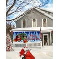 thumbnail image 5 of Christmas Garage Door Banner Cover 6 x 13 ft, Merry Christmas Tree Gift Red and Green Camper in Snow Christmas Garage Door Decorations Holiday Christmas Backdrop Decor for Winter New Year Xmas Party, 5 of 6
