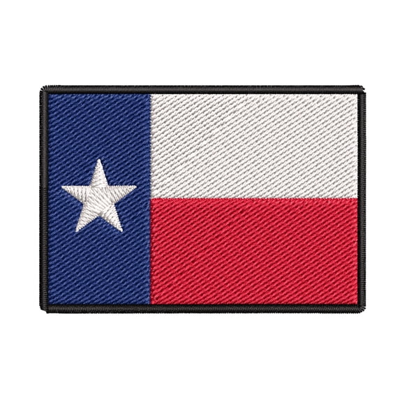 Texas Flag Embroidered Iron-on Patch
