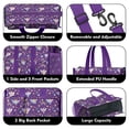 thumbnail image 3 of Teacher Tote Bag,Purple Fairy Unicorn Pattern Teacher Utility Tote Bag,Large Work Tote Bags for Women with Multiple Pockets,Top Zipper Closure,13.8x10.6x6.7 Inch, 3 of 5
