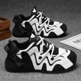 thumbnail image 2 of Men'S Breathable Lightweight Comfortable Thick-soled Dad Sneakers | All-season, Lace-up, Faux Upper, Fabric Inner, PVC Sole, Round Toe Casual Sports Shoes,, 2 of 9