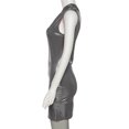 thumbnail image 3 of Valcatch Women's Sexy Sleeveless Pu Leather One Shoulder Ruched Metallic Dress Slim Fit Dress for Party Date Night, 3 of 5