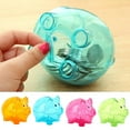 thumbnail image 3 of Cute Piggy Bank for Kids, Cartoon Coin Bank, Decorative Pig Money Box, Birthday Gift for Children, Small Size, Multicolored PP, 3 of 6