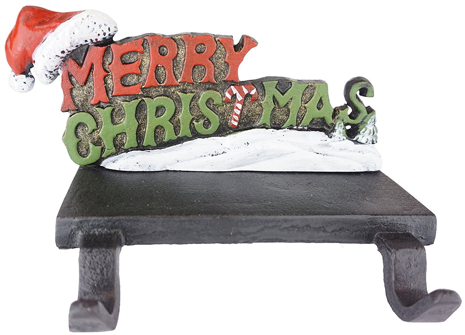 Lulu Decor, Cast Iron, solid durable "Merry Christmas" Stocking Holder
