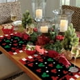 thumbnail image 5 of Christmas Mouse Placemats Set of 4, Red Black Green Xmas Polka Dots Table Place Mats, Winter Holiday Seasonal Kitchen Decor Home Decoration 12 x 18 Inch, 5 of 5