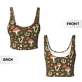 thumbnail image 5 of Fotbe Mushrooms and Autumn Pattern Womens' Sports Bra Longline Wirefree Padded with Medium Support Sports Moisture-Wicking Workou Vest,Tank Top-Small, 5 of 7