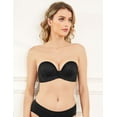 thumbnail image 2 of Wingslove Wirefree Anti-slip Push Up Strapless Bra For Women Full Coverage Support Multiway Contour Bra, Black 44C, 2 of 5