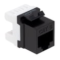 thumbnail image 2 of CAT6 Keystone Jack, Snap-In, 180-Degree Termination, Thermoplastic, Black, 50-Pack, CE Compliant, 2 of 4