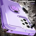 thumbnail image 4 of SaniMore for Samsung Galaxy A53 5G Magnetic Case, Rugged PC & TPU Bumpers with Car Mount & Ring Kickstand Heavy Duty Full Body Protective Case for Samsung A53 5G Women Men, Purple, 4 of 8