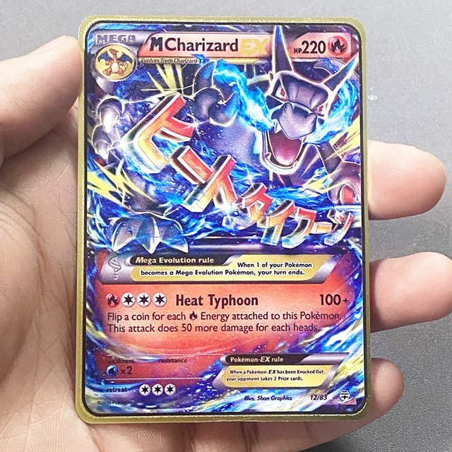 Metal Cards English Anime Pikachu Charizard Arceus Mewtwo Blastoise Vmax GX V Letters Game Collection Card Kid Toy Gifts
