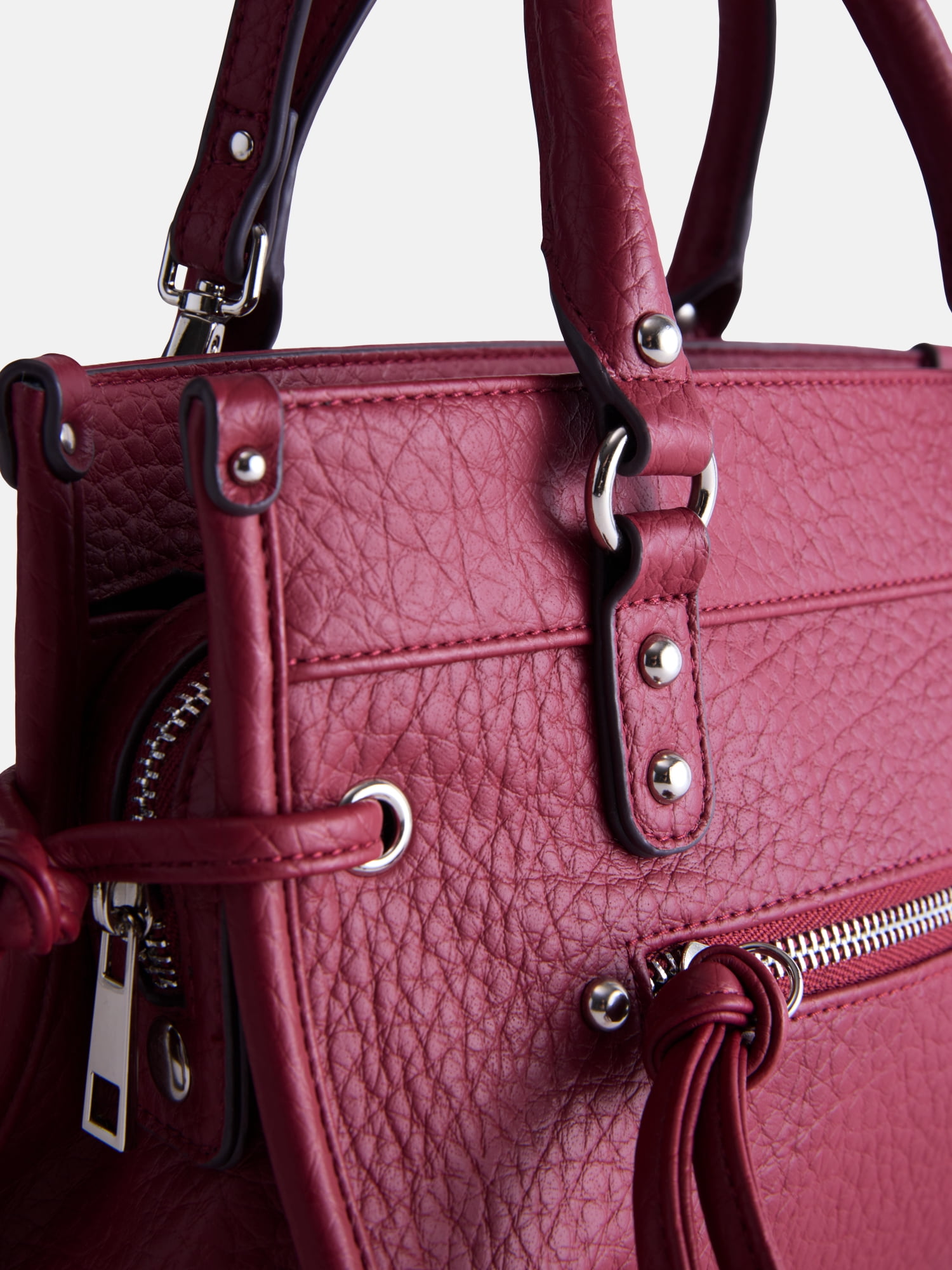 No Boundaries Women's Fashion Square Tote Bag, Rich Red