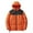Red, variant on Mens Cotton Padded Clothing Autumn Winter Trend Color Combination Thick Cotton Padded Hooded Coat