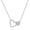 Silver, variant on Beautlace Heart Necklace for Women,5A Cubic Zirconia Double Heart Pendant Necklace,18k Gold Plated Love Valentine’s Day Anniversary Birthday Christmas Jewelry Gift for Mom Wife Girlfriend