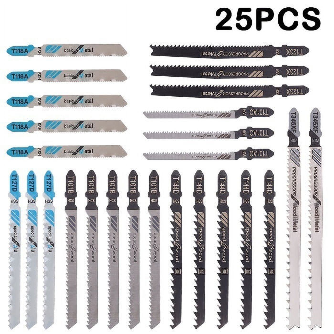 20pcs Jigsaw Blades Set T Shaft Hcs Assorted Jig Saw Blades For Wood  Plastic And Metal