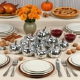 thumbnail image 6 of Twfbrm 12 Pcs Artificial Disco Pumpkins, 1.7" Silver Glitter Mirror Pumpkin Models, Farmhouse Reflective Pumpkin Table Centerpiece Halloween Thanksgiving Fall Decorations for Home Tiered Tray Mantel, 6 of 9
