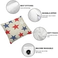 thumbnail image 4 of BANET Pillowcase for Couch Sofa Blue Red White Design White, 4 of 5