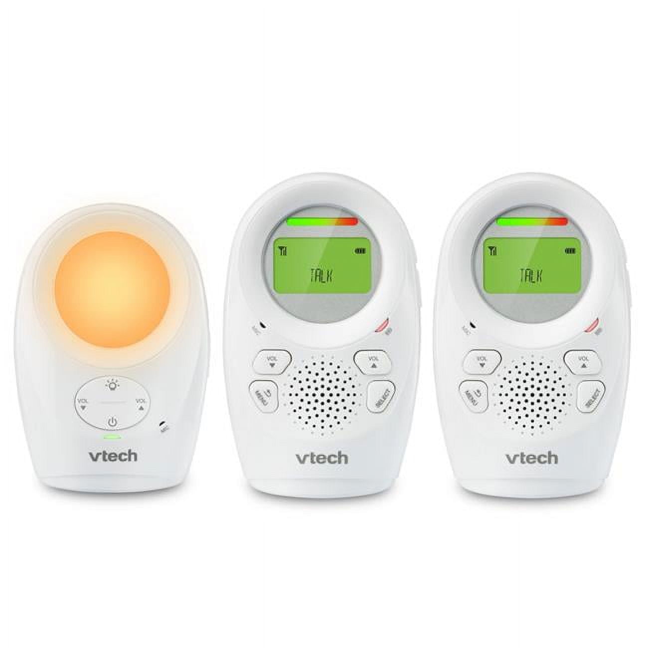 VTech DM1211 Digital Audio Baby Monitor with 2 Parent Unit, White