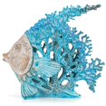 thumbnail image 2 of Escultura VVGIFTS pez ángel de arrecife de coral 19x18 cm, azul, 2 of 7