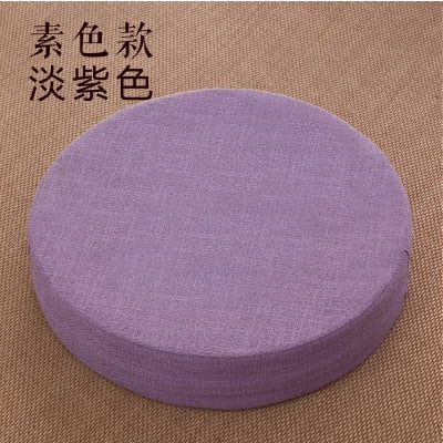 Mictong circular floor cushion, size 15.75 * 15.75 * 3.94 inches, soft solid color floor cushion, meditation cushion for sitting on the floor, suitable for home use, 1 piece, purple