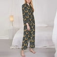 thumbnail image 3 of Yiaed Flower Butterfly Print Pajamas Women's Long Sleeve Sleepwear Soft Button Down Loungewear Pjs Lounge Set Nightwear Womens Pajama Pants-XX-Large, 3 of 7