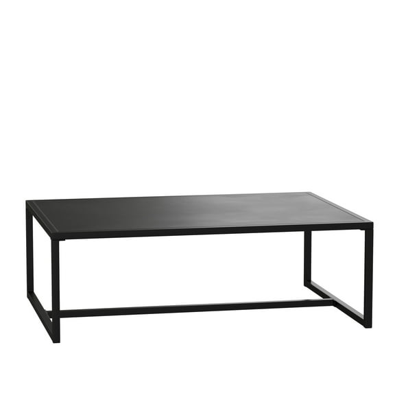 Flash Furniture Brock Commercial Grade Steel Modern Outdoor Patio Coffee Table, Black