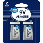 Great Value Alkaline 9V Batteries (2 Pack)