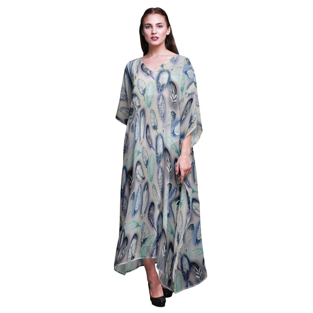 Bimba Ladies Plus SizeKaftanSummer Wear Beach Coverup Kimono Caftan