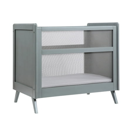 UPC: 0811283023545 | BreathableBaby 2-in-1 Breathable Mesh Mini Crib with Mattress – Gray
