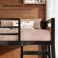 thumbnail image 6 of Honfach Twin Over Full Metal Bunk Bed, Heavy Duty Frame with Ladder & Full Guardrail, Noise-Free, Large Underbed Storage, No Box Spring Needed，Rustic Brown, 6 of 9