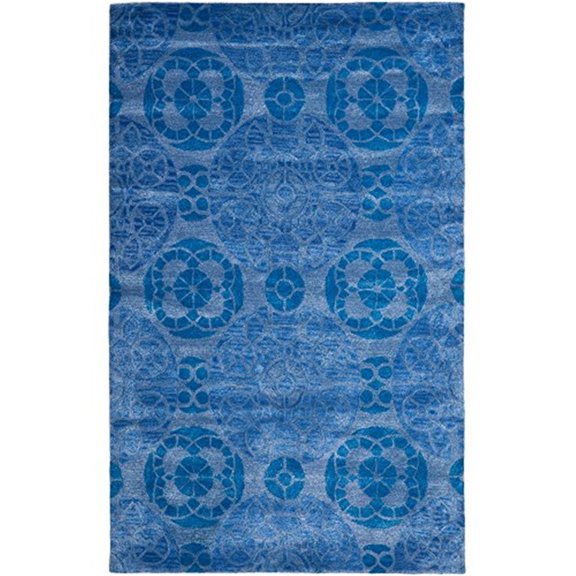 SAFAVIEH Wyndham Louise Medallion Wool Area Rug, Blue, 10' x 14'