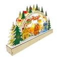 thumbnail image 3 of Decoración navideña de madera, decoración navideña LED, silueta, estatua luminosa, decoración de mesa, iluminación, adorno en miniatura, 3 of 9