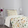 thumbnail image 3 of Ambesonne Cartoon Animal Quilted Bedspread Set 2 Pcs, Grunge African, Twin Size, Multicolor, 3 of 5
