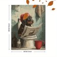 thumbnail image 3 of Funny Dachshund Bathroom Canvas Wall Art 15.75x11.81 Inches, 3 of 8