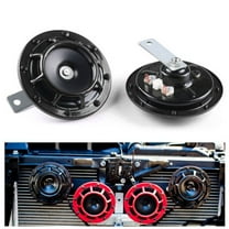 2pcs 12V 115dB Hella Super Loud Compact Electric Blast Tone Air Horn Kit Black
