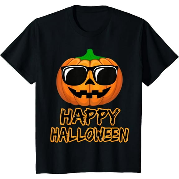 Happy Halloween Costume Funny Pumpkin Men Women Boys Girls T-Shirt