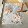 thumbnail image 2 of Yayeee Bath Rug for Bathroom Floor Non Slip Contour Fluffy Soft Absorbent Mat, 20"x24", Beautiful Floral, 2 of 7