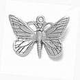 thumbnail image 1 of Sterling Silver 18" 1mm Box Chain 3D Front Back Detailed Butterfly Pendant Necklace, 1 of 2