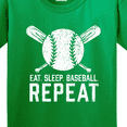 thumbnail image 4 of Inktastic Grunge Eat Sleep Baseball Repeat Youth T-Shirt, 4 of 5