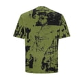 thumbnail image 5 of DPTALR George Trendy Men's Solid Color Loose Elastic Casual Sports Short Sleeve T-shirt,Green,Big and Tall Men L, 5 of 6