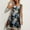 Blue, variant on Babysbule Woman Summer Dresses Women Fashion Retro Sleeveless Round Neck Loose Casual Printed Tassel Dress