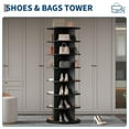 thumbnail image 4 of TROPOW 7-Tier 360° Rotating Shoe Rack Tower, Spinning Shoe Organizer with Multi-Purpose Storage for Entryway, Closet, Living Room, Bedroom, Freestanding Space Saving Shoe Carousel, 4 of 8