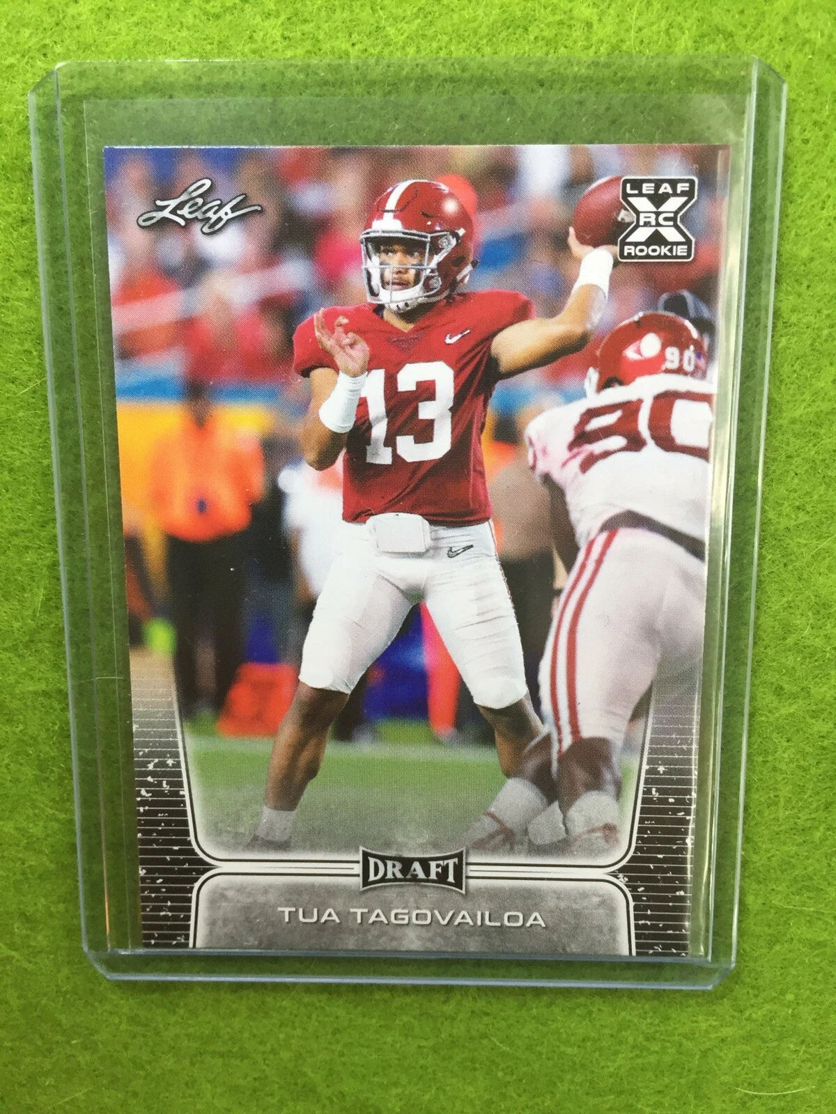 TUA TAGOVAILOA ROOKIE CARD JERSEY #13 ALABAMA RC 2020 Leaf Draft Football