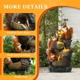 thumbnail image 5 of Haverchair 23.6" Outdoor Water Fountain with LED Lights, 4-Tier Squirrels Hazelnut Bowls Garden Fountain, Modern Cascading Waterfall Fountains for Garden, Patio, Backyard, Deck, Porch and Home Decor, 5 of 7